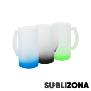 Tarro cervecero de 16Oz. Glaseado con base color (negro, azul, verde)