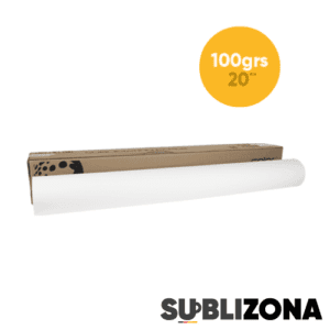 Rollo de papel de sublimación 20″ x 100 m 100 gr (Pack de 4)