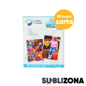 Papel fotográfico 210 gr. Tamaño Carta (1 Paquete con 50 hojas)